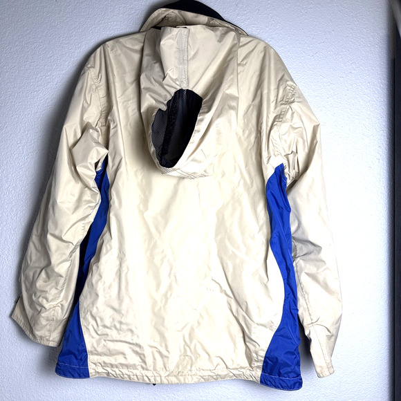 Vintage SMP 90's Skate Jacket Nylon Shell / Colorblock Tan & Blue Lined / Size S - Picture 4 of 10